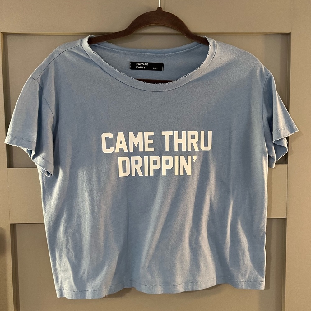 Private Party Came Thru Drippin’ Cardi B Cropped Tee Size S